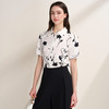 EITIE爱特爱夏季新款气质简约通勤撞色印花衬衫上衣8209903 商品缩略图2