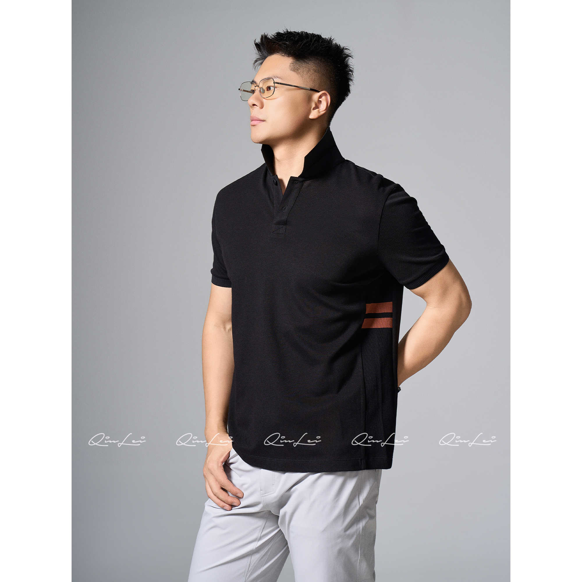 男装「Sonder」羊毛棉定纺双股高密针织T恤LL-LSY1360 O4商品图2