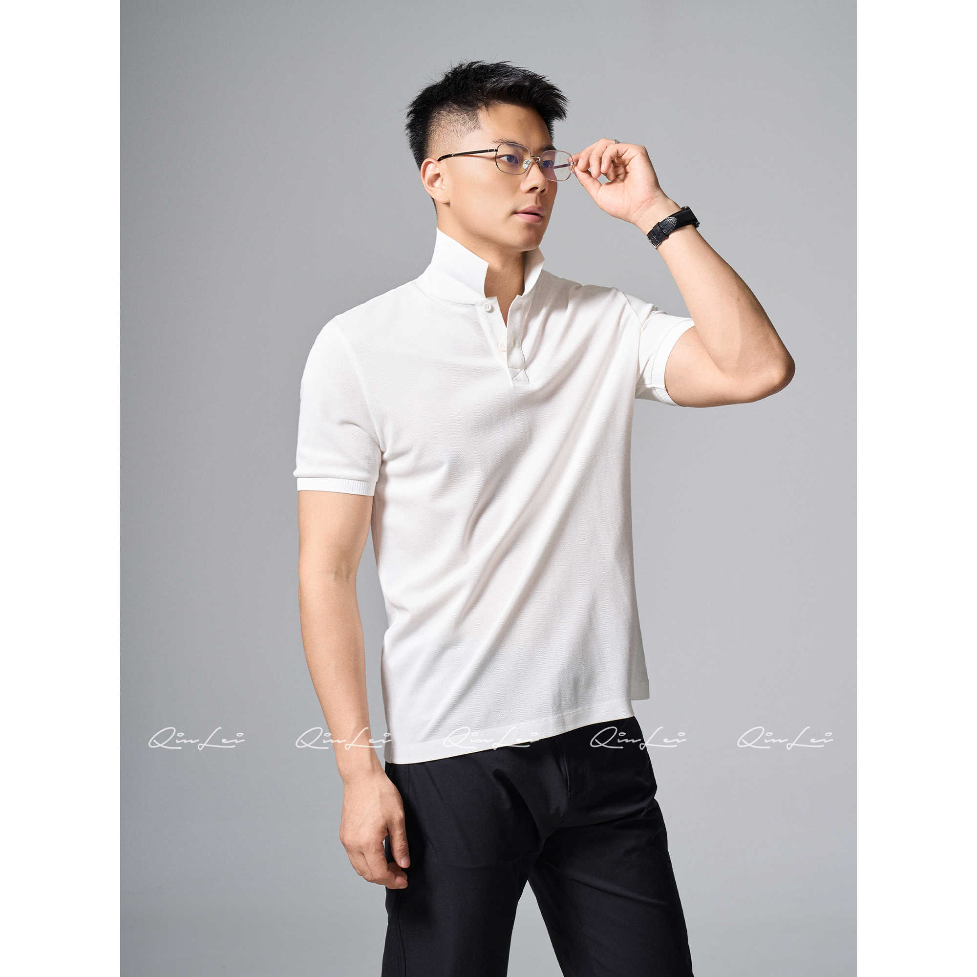 男装「Sonder」羊毛棉定纺双股高密针织T恤LL-LSY1360 O4商品图1