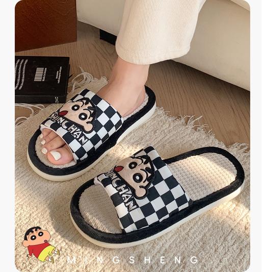 【清凉购特价49】蜡笔小新亚麻拖鞋/36-37/黑色 商品图5