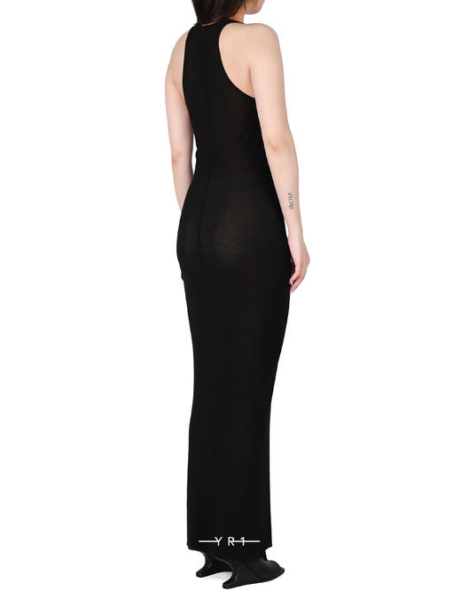 TEMPLE 黑色螺纹工字连衣裙 商品图2