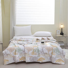 【清凉购特价189】杉杉SS-B1078泡泡纱夏凉被-北欧小镇 单人夏季空调被子被芯