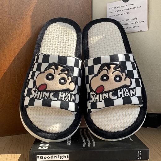 【清凉购特价49】蜡笔小新亚麻拖鞋/36-37/黑色 商品图3
