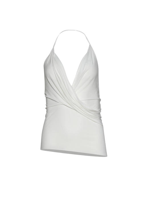 TEMPLE 白色挂脖露背背心 商品图4