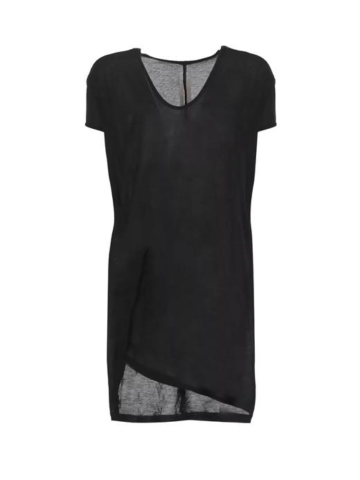 TEMPLE 黑色丝绸针织T恤 商品图4