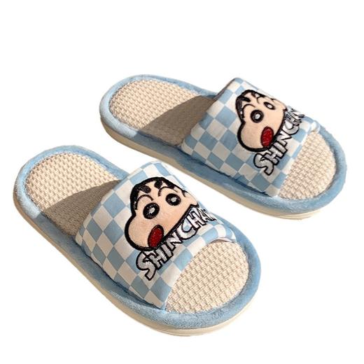 【清凉购特价49】蜡笔小新亚麻拖鞋/36-37/黑色 商品图2