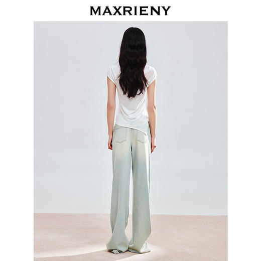 【商场同款】MAXRIENY法式修身不对称毛衫修身上衣25夏淡人穿搭(货号:MC86SW047) 商品图3