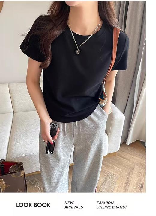 自营【特价T恤】王炸爆款～太喜欢啦！夏季短袖弧形下摆纯欲随意搭短袖T恤0 2330-喜出 商品图3