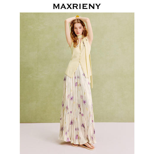 【张碧晨同款】MAXRIENY优雅度假风手工刺绣针织马甲背心马夹25秋(货号:MC86SW285) 商品图1