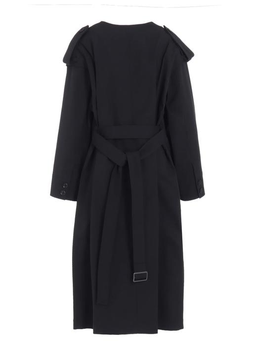Y's | 黑色双排扣无领风衣 商品图6
