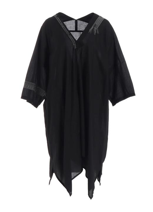 Y's | 黑色V领薄纱连衣裙 商品图4