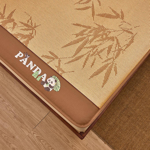 【春夏上新】自然醒A类竹韵熊猫系列三明治复合冰藤席（可水洗机洗）QJ 商品图6