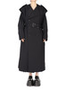 Y's | 黑色双排扣无领风衣 商品缩略图0