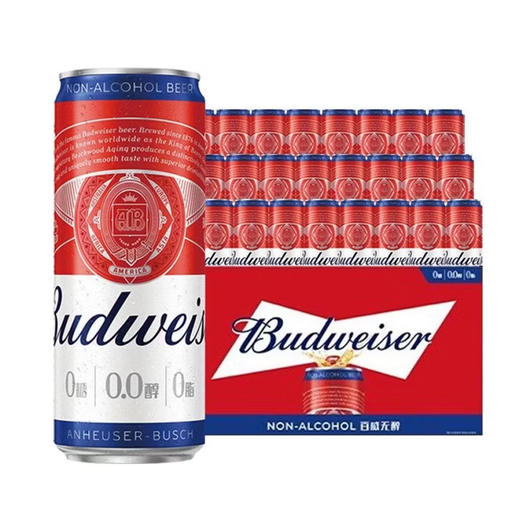 百威 无醇3.5°P啤酒 330ml/1听/6听/24听 商品图1