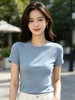 自营【特价T恤】王炸爆款～正肩修身弹力款！螺纹棉显瘦正肩0基础夏季短袖T恤0 6001-喜出 商品缩略图7