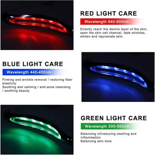 【FCC认证】LED彩光电刮痧板 USB震动加热刮擦按摩器 商品图3