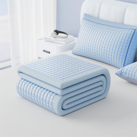 【春夏上新】自然醒A类500克面料豆豆复合三明治乙纶全PE爱格纯色系列凉感软席（可水洗机洗）QJ 商品图9