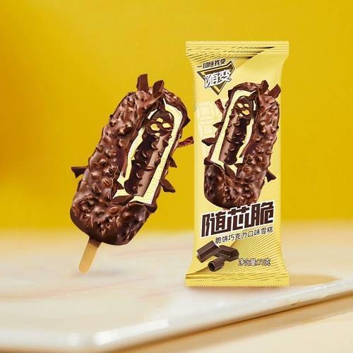 【秒杀价10元/3支】蒙牛随变随芯脆脆饼+巧克力口味雪糕70g 商品图1