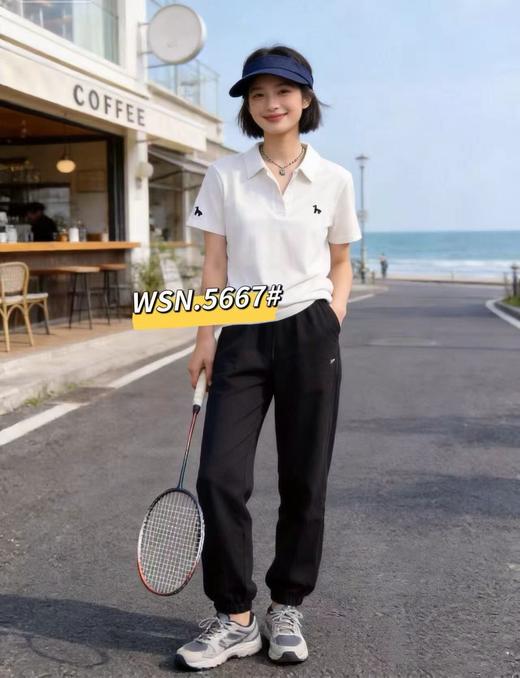 LS竹纤维女士时尚POLO刺绣半袖5667 商品图0