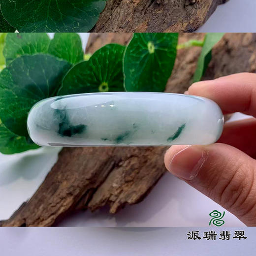 派瑞翡翠 翡翠手镯 糯种 飘花 商品图2
