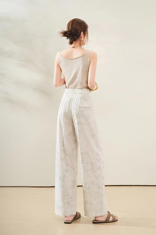 LS竹纤维女士高端印花阔腿裤3615 商品图2