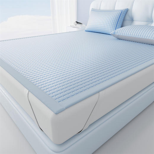 【春夏上新】自然醒A类500克面料豆豆复合三明治乙纶全PE爱格纯色系列凉感软席（可水洗机洗）QJ 商品图1