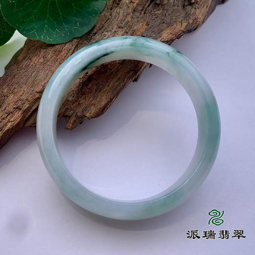 派瑞翡翠 翡翠手镯 糯种 飘花 商品图1