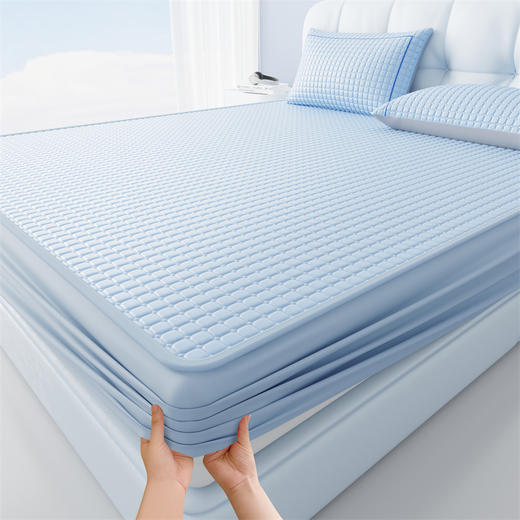 【春夏上新】自然醒A类500克面料豆豆复合三明治乙纶全PE爱格纯色系列凉感软席（可水洗机洗）QJ 商品图11