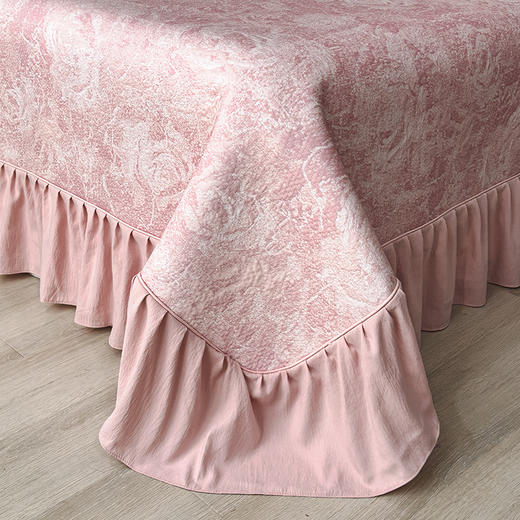 【春夏上新】自然醒A类600克豆豆乙纶全PE玫瑰系列双面提花床裙款床盖款凉感软席（可水洗机洗）QJ 商品图13