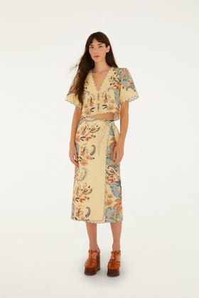 Farm Rio - Beauty Butter Short Sleeve Top - Boho - 女装 - 上衣 - 波希米亚