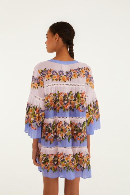 Farm Rio - Stripes Light Blush Mini Dress - Hilo - 女装 - 连身裙 - 花色 商品图1