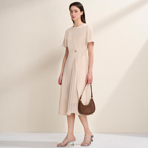 EITIE爱特爱夏季新品高腰修身优雅拼接连衣裙7807513 商品图1