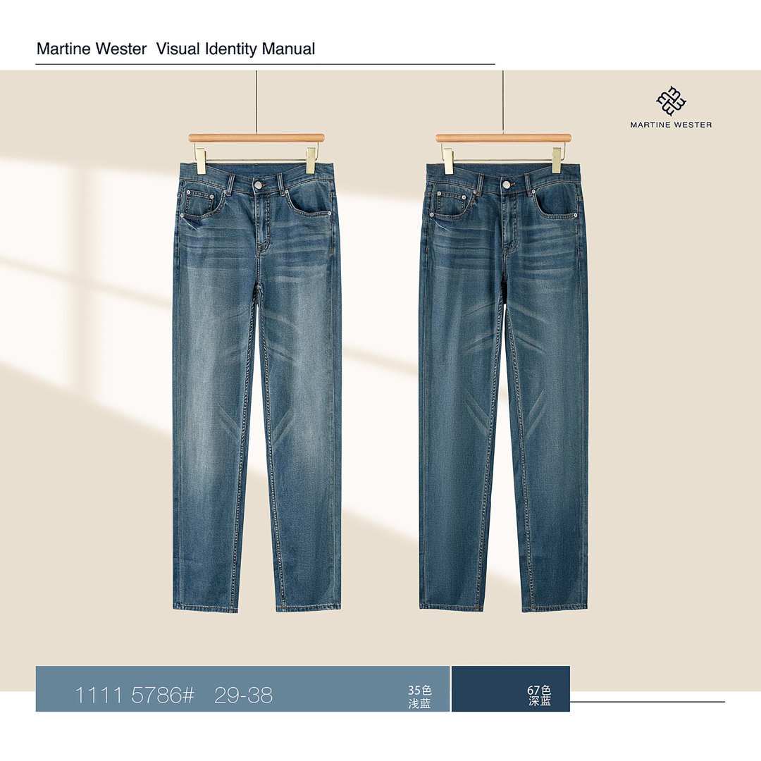 MartineWester 男式莱赛尔天丝牛仔裤 11115786