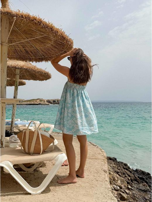 PEONY - Ruched Mini Dress - Paper Daisy - 女装 - 连身裙 - 浅蓝花色 商品图4