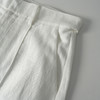 VIMAGE纬漫纪2026夏季新款莱赛尔亚麻高腰直筒白色休闲通勤显瘦短裤V2505225 商品缩略图3