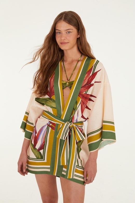 Farm Rio - Strilitzia Light Blush Kimono - Strilitzia - 女装 - 罩衫 - 花色 商品图0