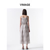 VIMAGE纬漫纪2026夏季新款度假风舒适轻薄显瘦系带印花吊带连衣裙V2507210 商品缩略图4