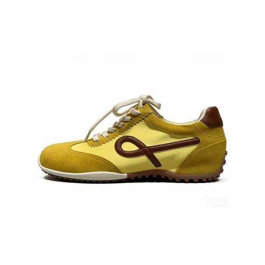 【羊皮革】西村名物2026年春季新款半羊皮里+布里/羊皮垫平底防滑舒适透气休闲鞋德训鞋U26AM17591 商品图2