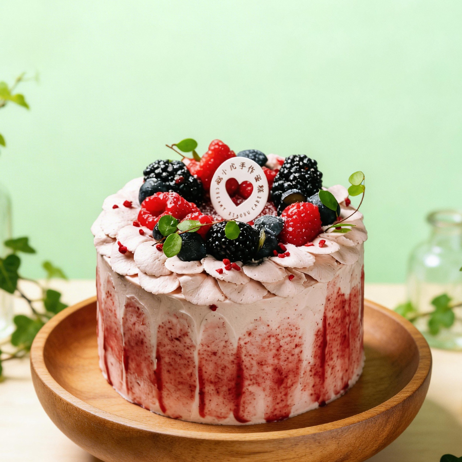 开心果树莓蛋糕