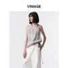 VIMAGE纬漫纪V领显瘦休闲无袖印花上衣2026夏季新款V2513220 商品缩略图1