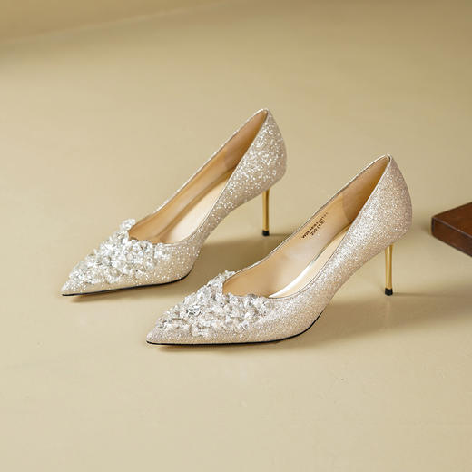 Westory2026年春季尖头高跟鞋婚鞋宴会鞋浅口单鞋W26AE51331 商品图7