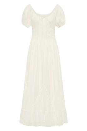 Faithfull The Brand - Sunniva Midi Dress - White - 女装 - 连身裙 - 白色