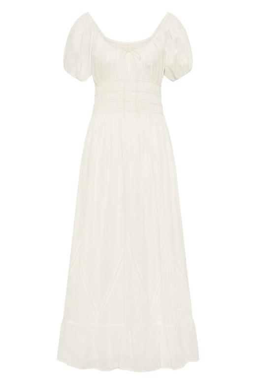 Faithfull The Brand - Sunniva Midi Dress - White - 女装 - 连身裙 - 白色 商品图0