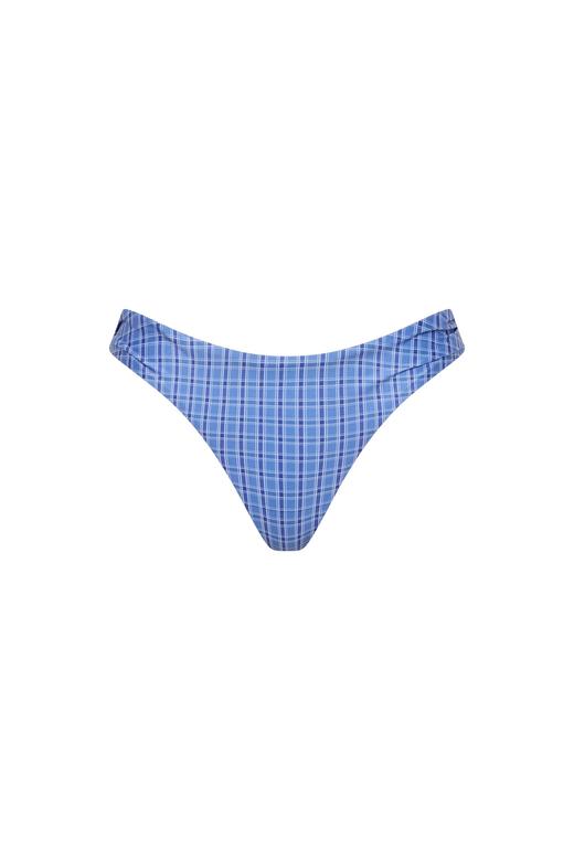 Faithfull The Brand - Leone Bikini Bottom - Sotto - 女装 - 比基尼下装 - 蓝色格纹 商品图0
