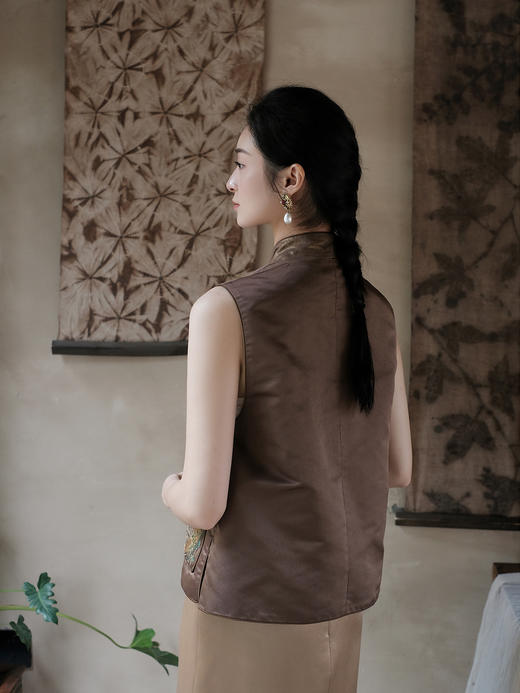 盛唐牡丹盛奢系列 | 螺钿大漆彩绘西阵织马甲 商品图8