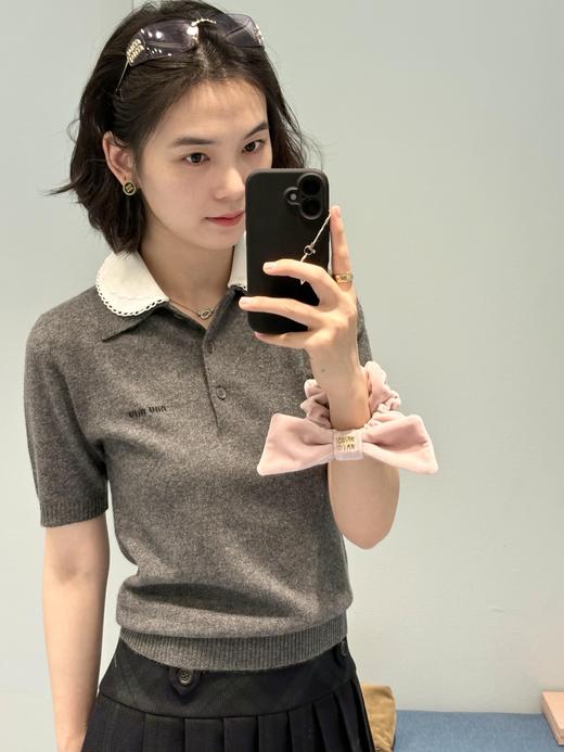 Miumiu早春新款娃娃领短袖 商品图4