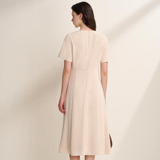 EITIE爱特爱夏季新品高腰修身优雅拼接连衣裙7807513 商品图4