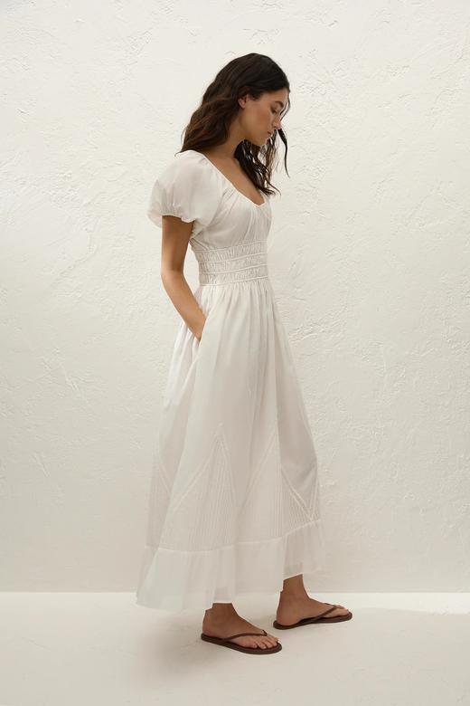 Faithfull The Brand - Sunniva Midi Dress - White - 女装 - 连身裙 - 白色 商品图2