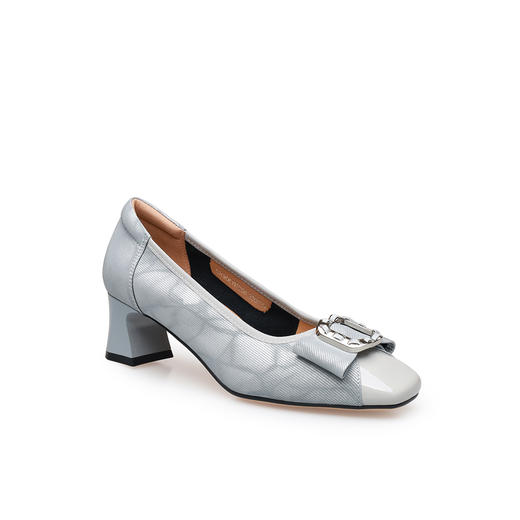 豪麟名鞋奥莱迪嘉女鞋皮鞋牛皮革/织物DJCMO61WP208灰色  原价1660元 商品图0