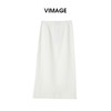 VIMAGE纬漫纪2026夏季新款莱赛尔亚麻高腰简约百搭显瘦半身裙V2506216 商品缩略图1